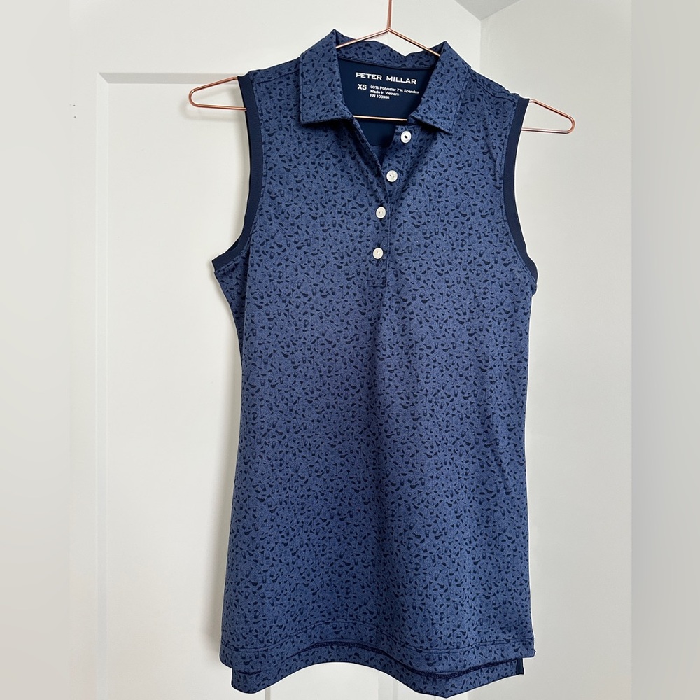 *NWT* Women’s Peter Millar XS Navy Tank Breathable Cute Print